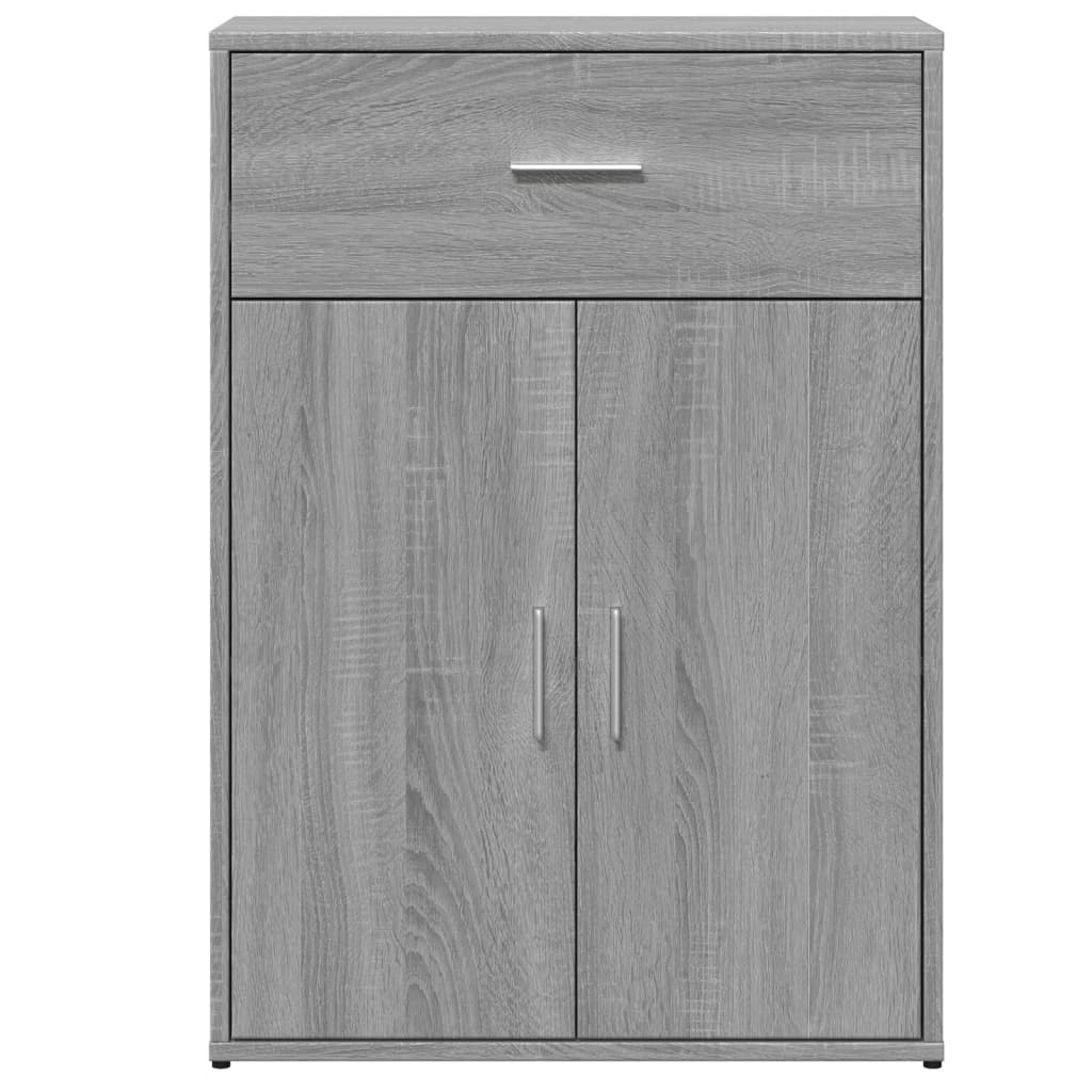 VidaXL Dressoir 60x30x84 cm bewerkt hout grijs sonoma eikenkleurig