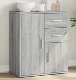 VidaXL Dressoir 60x31x70 cm bewerkt hout grijs sonoma