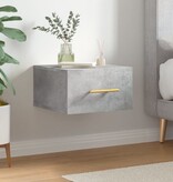 VidaXL Nachtkastje wandgemonteerd 35x35x20 cm betongrijs