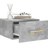 VidaXL Nachtkastje wandgemonteerd 35x35x20 cm betongrijs