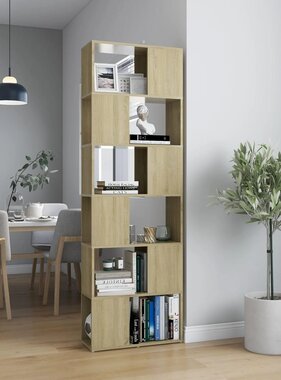 VidaXL Boekenkast/kamerscherm 60x24x186 cm bewerkt hout sonoma eiken