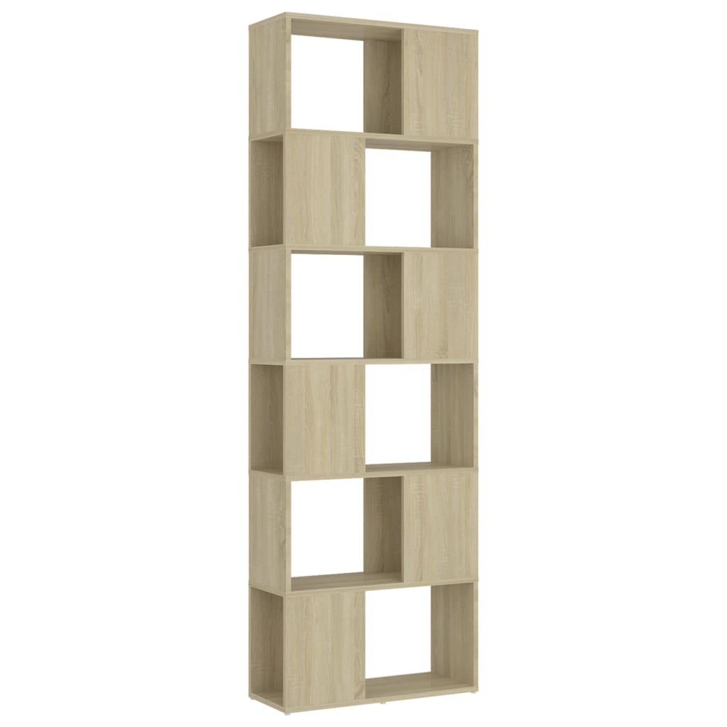 VidaXL Boekenkast/kamerscherm 60x24x186 cm bewerkt hout sonoma eiken