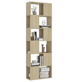 VidaXL Boekenkast/kamerscherm 60x24x186 cm bewerkt hout sonoma eiken
