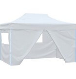 VidaXL Partytent met 4 zijwanden inklapbaar 3x4,5 m wit
