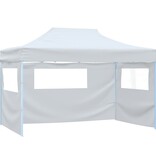 VidaXL Partytent met 4 zijwanden inklapbaar 3x4,5 m wit