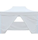 VidaXL Partytent met 4 zijwanden inklapbaar 3x4,5 m wit