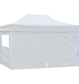 VidaXL Partytent met 4 zijwanden inklapbaar 3x4,5 m wit