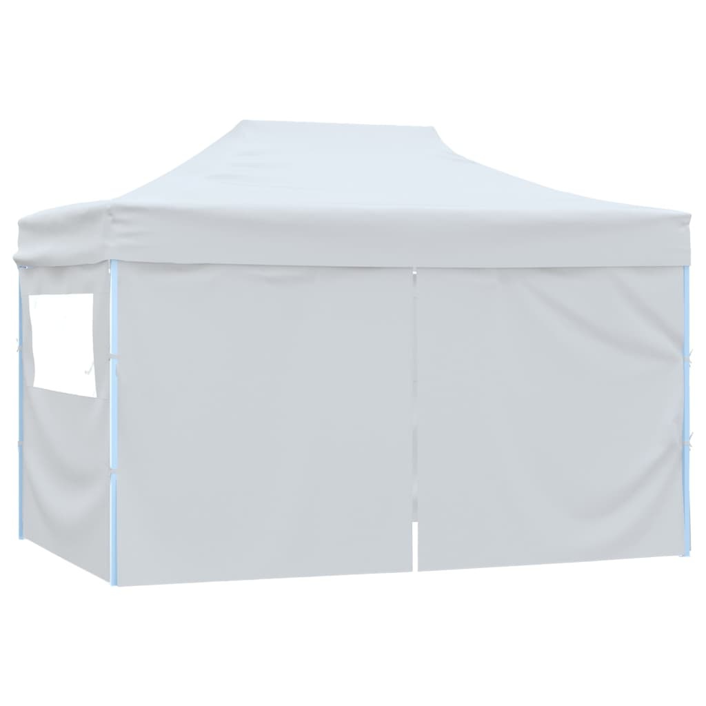 VidaXL Partytent met 4 zijwanden inklapbaar 3x4,5 m wit
