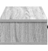 VidaXL Wandschap met lades 60x25x15 cm bewerkt hout grijs sonoma eiken