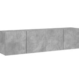 VidaXL Tv-meubels 2 st wandgemonteerd 80x30x41 cm betongrijs