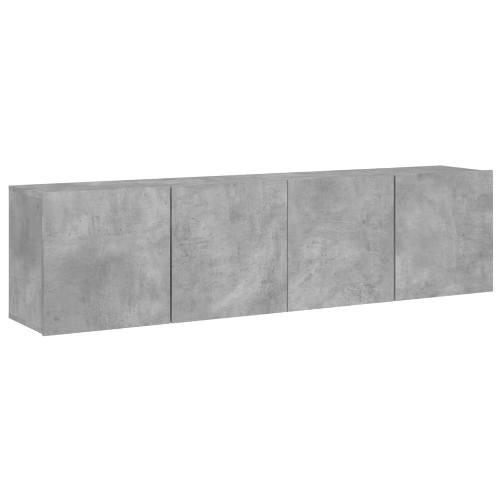 VidaXL Tv-meubels 2 st wandgemonteerd 80x30x41 cm betongrijs
