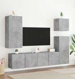 VidaXL Tv-meubels 2 st wandgemonteerd 80x30x41 cm betongrijs
