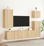 VidaXL Tv-meubels 2 st wandgemonteerd 80x30x41 cm sonoma eikenkleurig