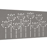 VidaXL Wanddecoratie tuin bloemenontwerp 105x55 cm cortenstaal