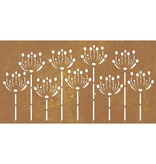 VidaXL Wanddecoratie tuin bloemenontwerp 105x55 cm cortenstaal