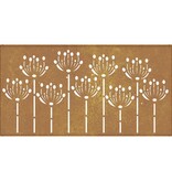 VidaXL Wanddecoratie tuin bloemenontwerp 105x55 cm cortenstaal