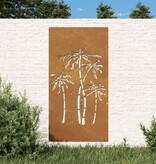 VidaXL Wanddecoratie tuin palmboomontwerp 105x55 cm cortenstaal
