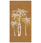 VidaXL Wanddecoratie tuin palmboomontwerp 105x55 cm cortenstaal