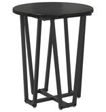 VidaXL Bijzettafel Set van 2 - Zwart Eiken MDF en Metaal