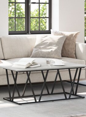 VidaXL Grijze Sonoma Salontafel 120x60x40 cm Gemaakt van Bewerkt Hout en Metaal