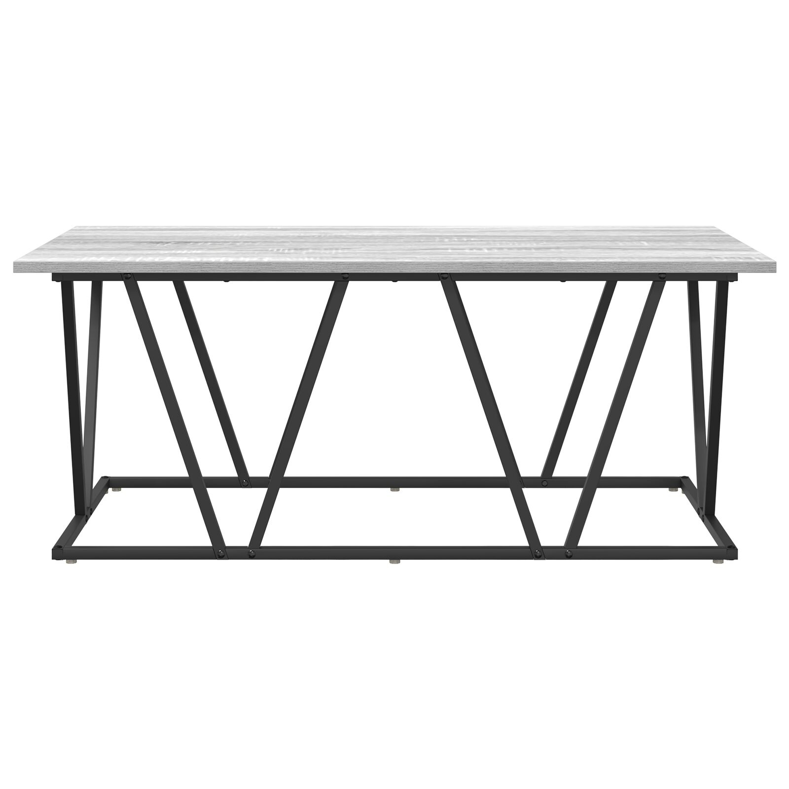 VidaXL Grijze Sonoma Salontafel 120x60x40 cm Gemaakt van Bewerkt Hout en Metaal