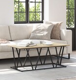 VidaXL Salontafel Sonoma Eik 100x50x40 cm Gemaakt van Engineered Hout en Metaal