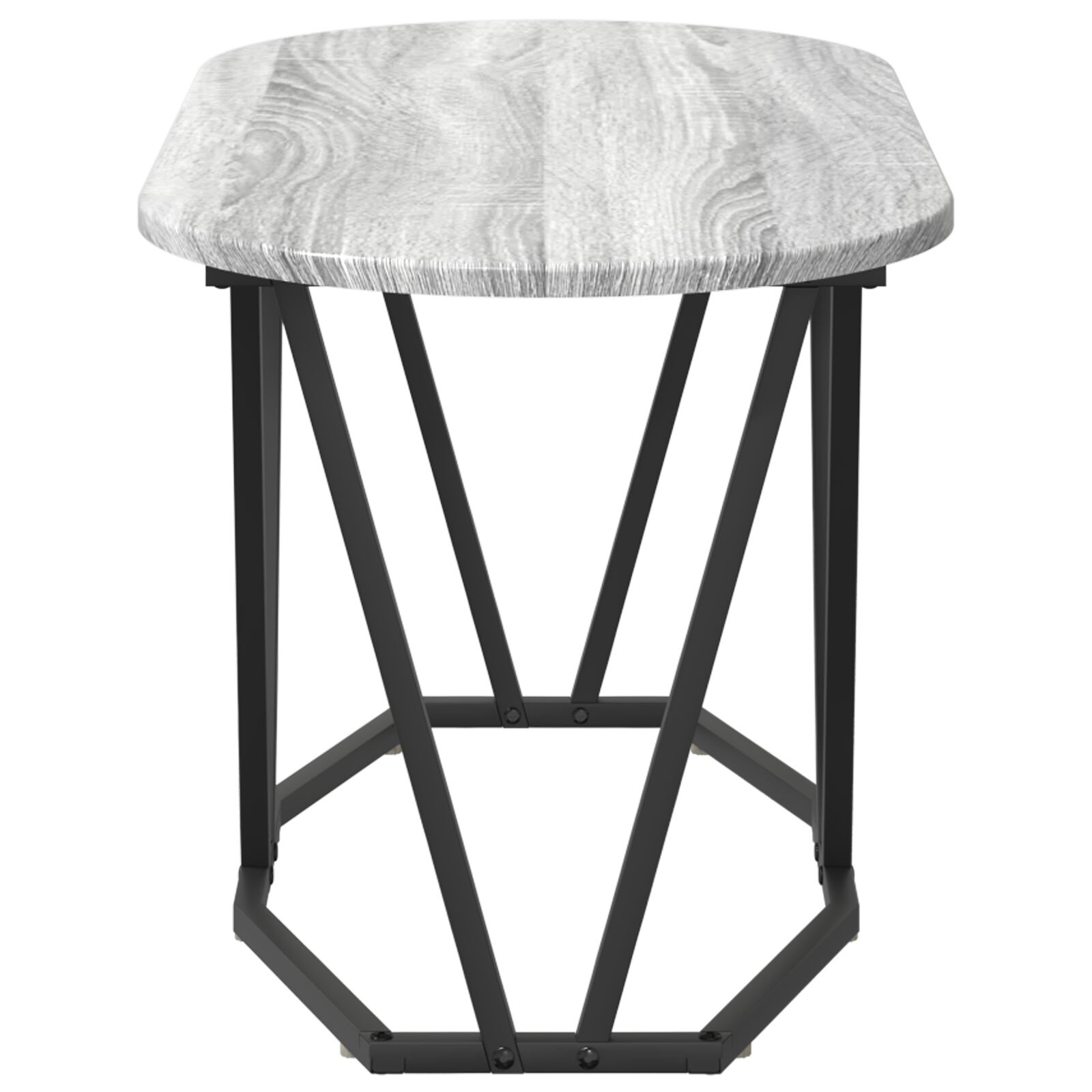 VidaXL Grijze Sonoma Salontafel - 80x40x40.5 cm, Gemaakt van Bewerkt Hout en Metaal