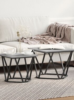 VidaXL Grijze sonoma Engineered wood en metaal Medium Duurzaam