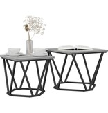 VidaXL Grijze sonoma Engineered wood en metaal Medium Duurzaam