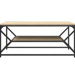 VidaXL Salontafel met Plank Sonoma Eiken 90x50x40 cm Bewerkt Hout
