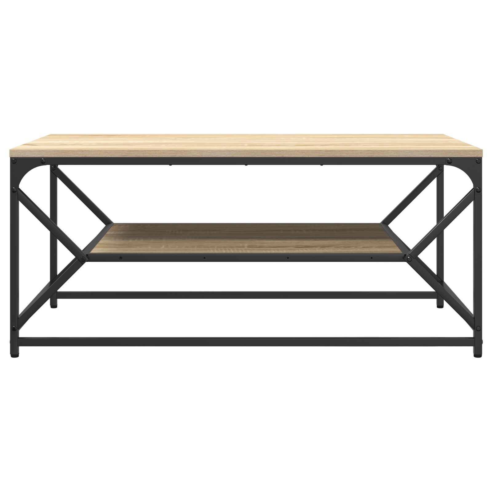 VidaXL Salontafel met Plank Sonoma Eiken 90x50x40 cm Bewerkt Hout