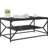 VidaXL Salontafel met Plank Zwart Eiken 90x50x40 cm Geengineerd Hout
