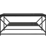 VidaXL Salontafel met Plank Zwart Eiken 90x50x40 cm Geengineerd Hout