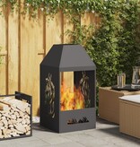 VidaXL Vuurkorf Zwart 50x50x100 cm Staal