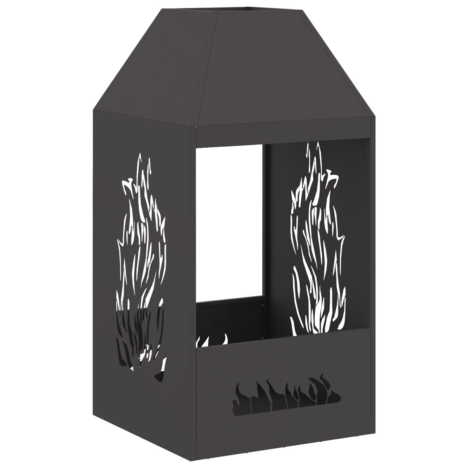 VidaXL Vuurkorf Zwart 50x50x100 cm Staal