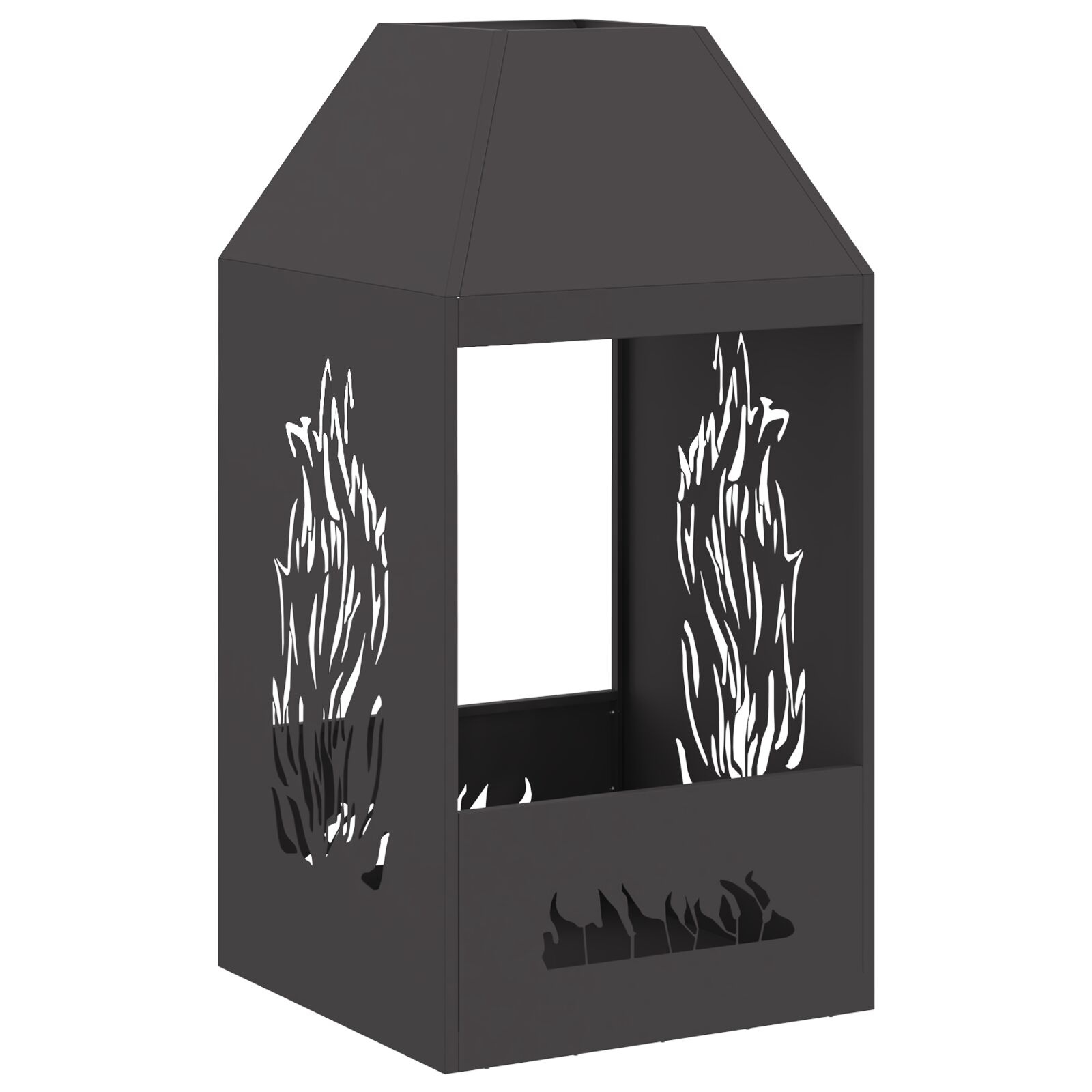 VidaXL Vuurkorf Zwart 50x50x100 cm Staal