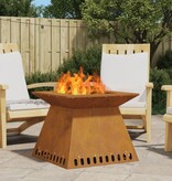 VidaXL Vuurkorf 60x60x50 cm Verweerd Staal