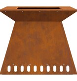 VidaXL Vuurkorf 60x60x50 cm Verweerd Staal
