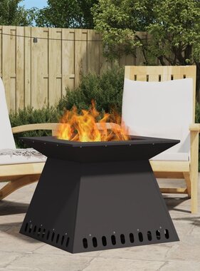 VidaXL Vuurkorf Zwart 60x60x50 cm Staal