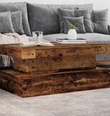 VidaXL Salontafel met LED-verlichting 90x50x40 cm oud houtkleurig