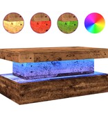 VidaXL Salontafel met LED-verlichting 90x50x40 cm oud houtkleurig
