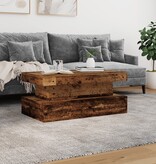 VidaXL Salontafel met LED-verlichting 90x50x40 cm oud houtkleurig