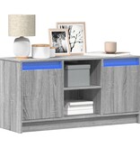 VidaXL Tv-meubel met LED 100x34x50 cm bewerkt hout grijs sonoma eiken