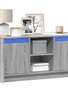 VidaXL Tv-meubel met LED 100x34x50 cm bewerkt hout grijs sonoma eiken