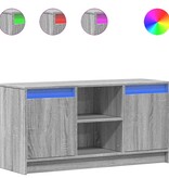 VidaXL Tv-meubel met LED 100x34x50 cm bewerkt hout grijs sonoma eiken