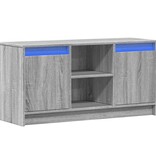 VidaXL Tv-meubel met LED 100x34x50 cm bewerkt hout grijs sonoma eiken