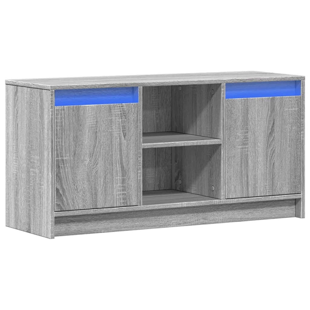 VidaXL Tv-meubel met LED 100x34x50 cm bewerkt hout grijs sonoma eiken