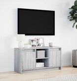 VidaXL Tv-meubel met LED 100x34x50 cm bewerkt hout grijs sonoma eiken