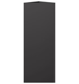 VidaXL Plantenbak driehoek 30x26x75 cm staal zwart