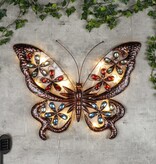 VidaXL Tuinwandlamp solar LED vlinder